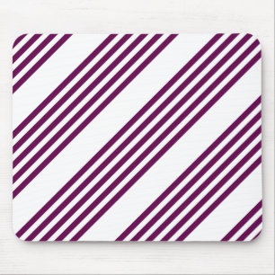 Mousepad Padrão de cinco faixas de ameixa e branca