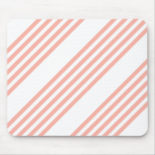 Mousepad Padrão de cinco faixas de coral e branco