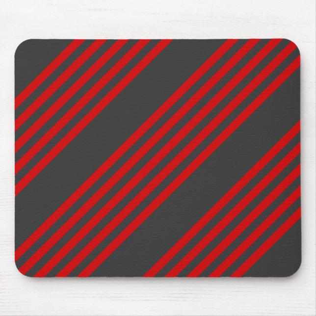 Mousepad Padrão de cinco faixas de vermelho e carvão (Frente)