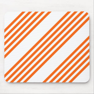 Mousepad Padrão de cinco faixas laranja e branca