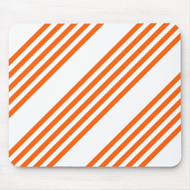 Mousepad Padrão de cinco faixas laranja e branca (Frente)