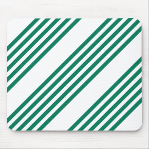 Mousepad Padrão de cinco faixas verde e branco da floresta