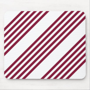 Mousepad Padrão de cinco faixas vermelho e branco borromado