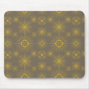 Mousepad Padrão de Cinza das Estrelas do Sol Celestial