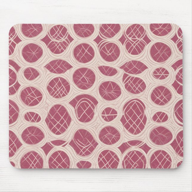 Mousepad Padrão de Círculo Abstrato Moderno (Frente)