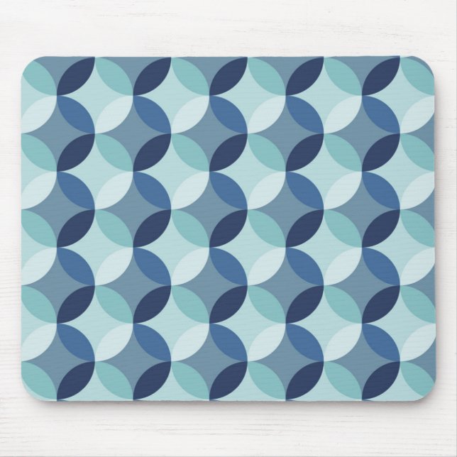 Mousepad Padrão de Círculo Azul (Frente)