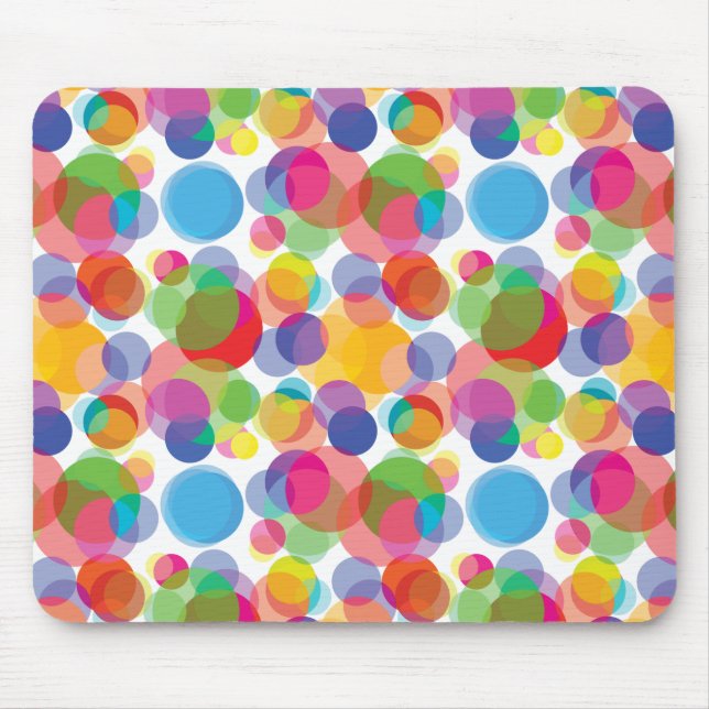 Mousepad Padrão de Círculo Colorido (Frente)