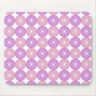Mousepad Padrão de círculos rosa e roxo