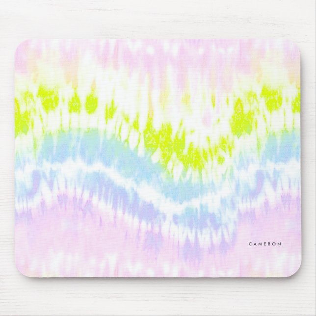 Mousepad Padrão de Coluna de Água Brilhante Pastel Tie Dye (Frente)