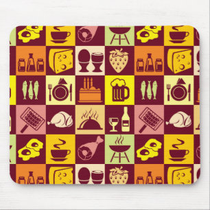 Mousepad Padrão de Comida
