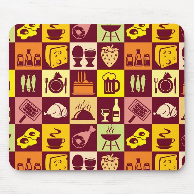 Mousepad Padrão de Comida (Frente)