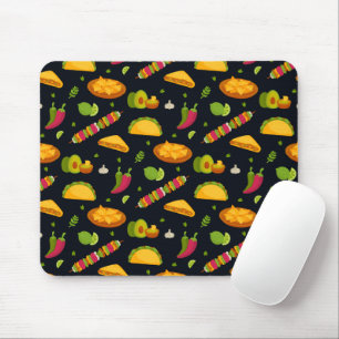 Mousepad Padrão de Comida mexicano Foodie Cute Summer