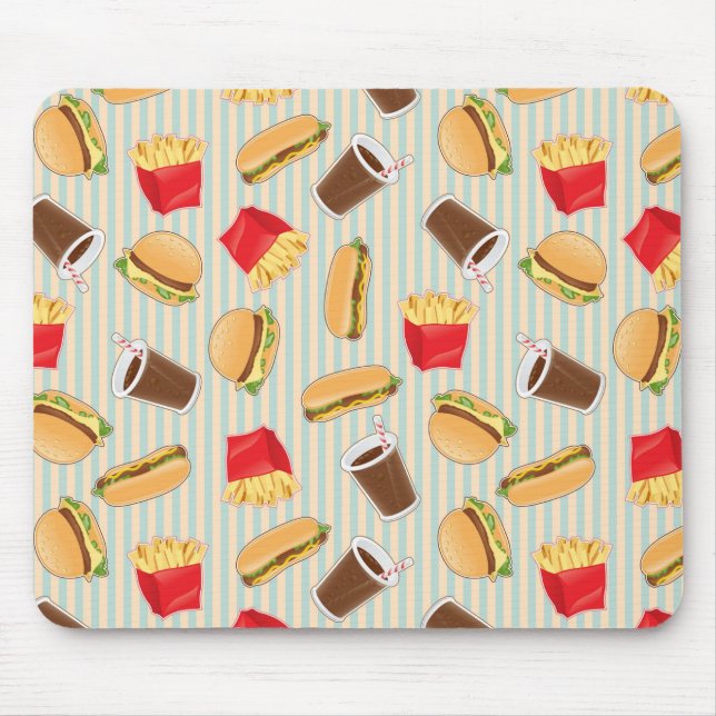 Mousepad Padrão de Comida rápida 2 (Frente)