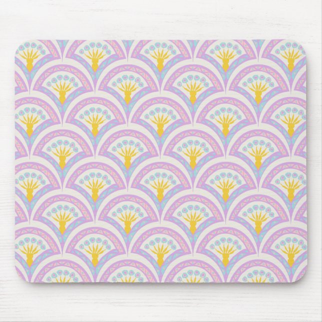 Mousepad padrão de concha em cores pastel (Frente)