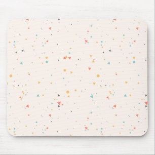 Mousepad Padrão de Confetti de Pontos e Triângulo