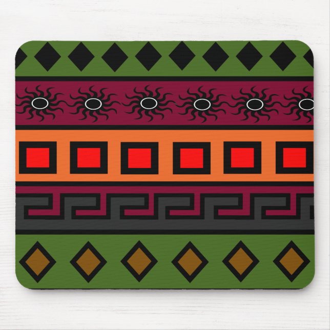 Mousepad Padrão de cor africana (Frente)