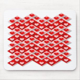 Mousepad Padrão de Coração de Amor