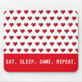 Mousepad Padrão de Coração de Pixel