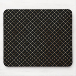Mousepad Padrão de Corrente de Cerca de Ouro Moderno Elegan