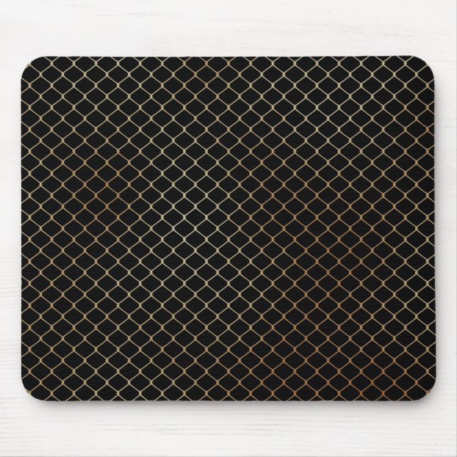 Mousepad Padrão de Corrente de Cerca de Ouro Moderno Elegan (Frente)