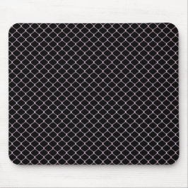 Mousepad Padrão de Corrente de Cerca Rosa Moderna Elegante 
