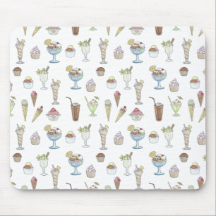 Mousepad Padrão de Corte de Colagem do sorvete Sundae