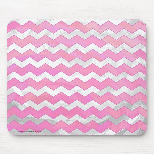 Mousepad Padrão de Cotton Candy Chevon (Frente)