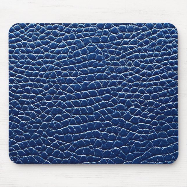 Mousepad Padrão de couro azul escuro (Frente)