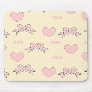 Mousepad Padrão de creme de mãe rosa
