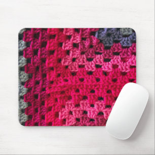 Mousepad Padrão de Crochê Quadrado da Vovó