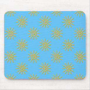 Mousepad Padrão de Desenho Amarelo 3D