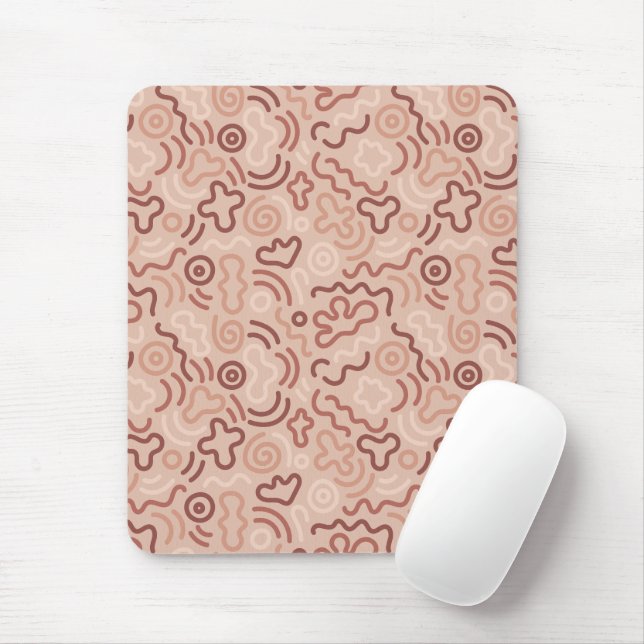 Mousepad Padrão de Desenho Divertido (Com mouse)