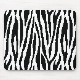 Mousepad Padrão de Design de impressão de pixel zebra de 8 
