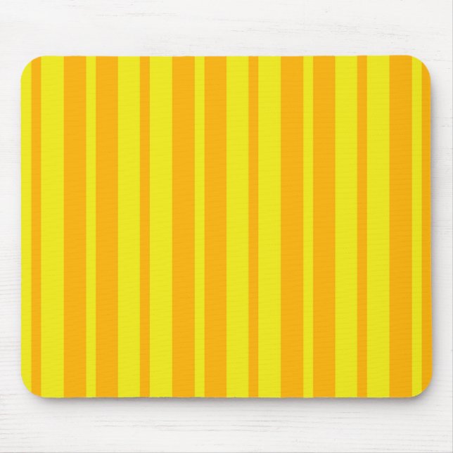 Mousepad Padrão de Design de Listras Elegantes Amarelas (Frente)