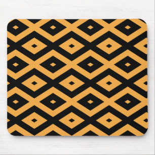 Mousepad Padrão de diamante amarelo e preto