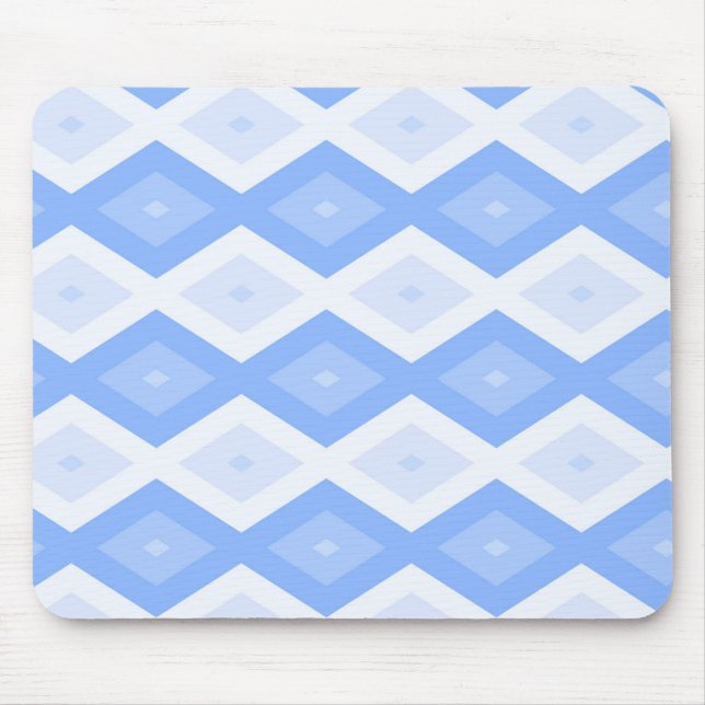 Mousepad Padrão de diamante azul pálido (Frente)