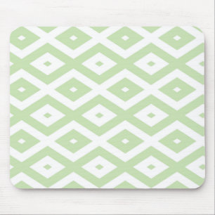 Mousepad Padrão de diamante branco e verde claro