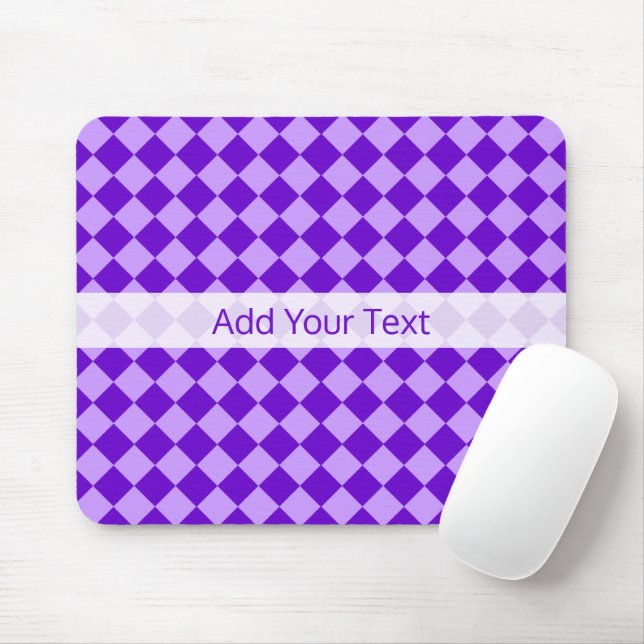 Mousepad Padrão de Diamante de Combinação Roxa por STaylor (Com mouse)