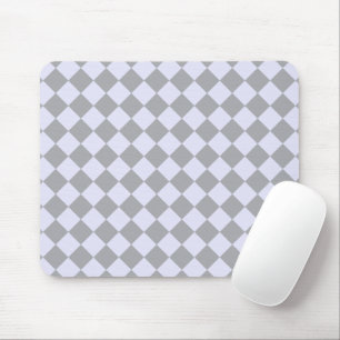 Mousepad Padrão de diamante em cinzas e lavandas