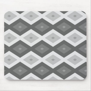Mousepad Padrão de diamante em tons de cinza