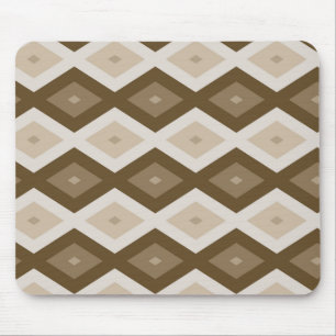Mousepad Padrão de diamante em tons de marrom