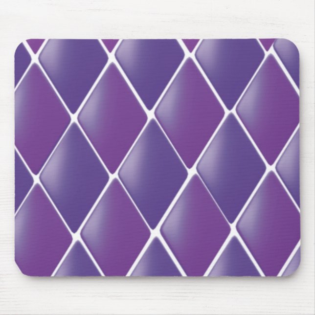 Mousepad Padrão de Diamante Purple Puffy (Frente)