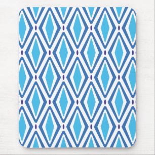 Mousepad Padrão de Diamante Retroativo Duplo (Azul)