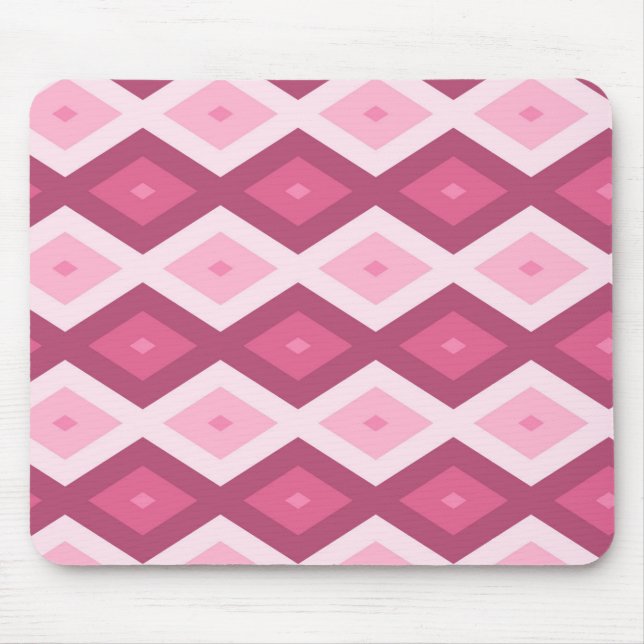 Mousepad Padrão de diamante rosa (Frente)