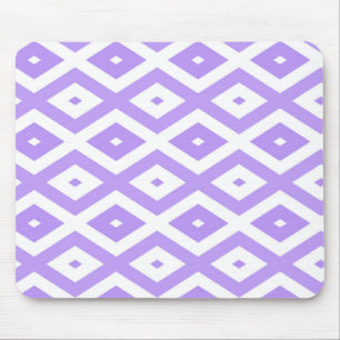 Mousepad Padrão de diamante roxo e branco