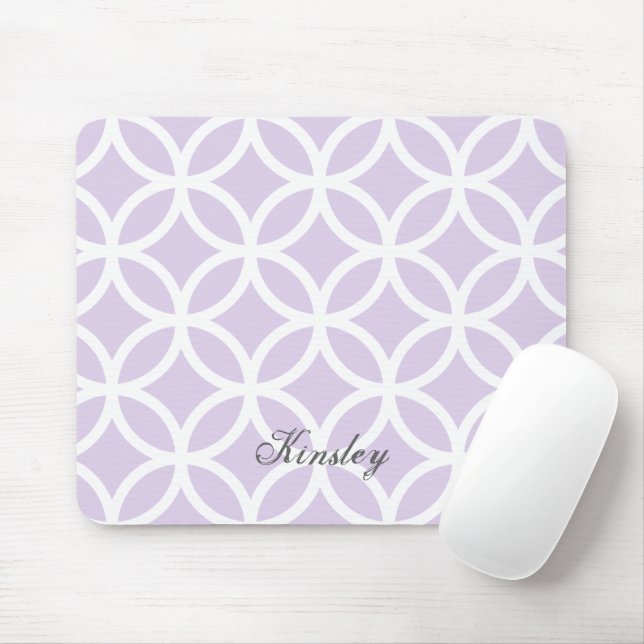 Mousepad Padrão de Diamante Roxo Mouse Personalizado (Com mouse)