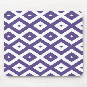 Mousepad Padrão de diamante ultra violeta e branco