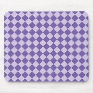 Mousepad Padrão de Diamante Xadrez Roxo