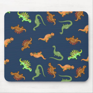 Mousepad Padrão de Dinossauros Fofos
