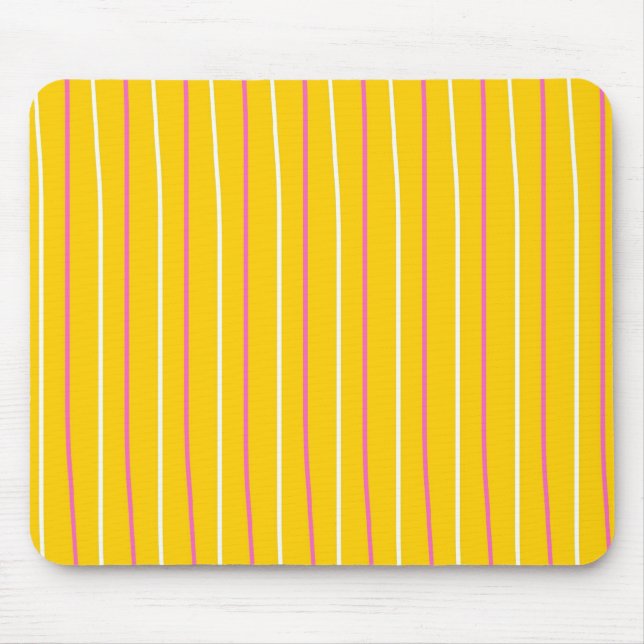 Mousepad Padrão de distribuição vertical amarela (Frente)
